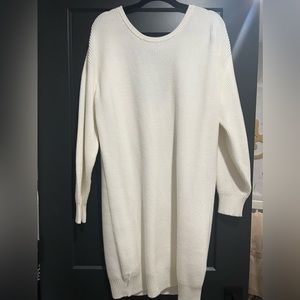 Open back sweater dress